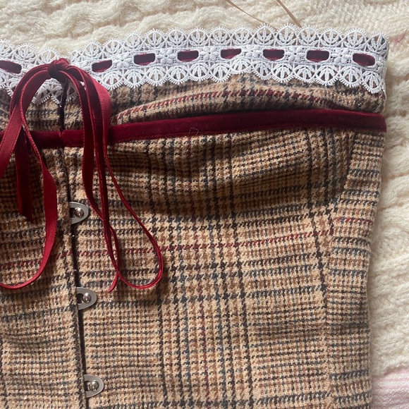 With Jean Sabrin Corset Top in Check - Picture 7 of 8